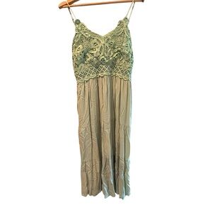 Green Lace Midi Dress Size XL